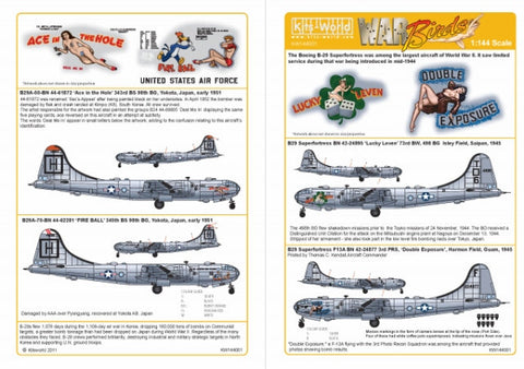 キッツワールド KW144001 1/144 デカールシート B-29 スーパーフォートレス