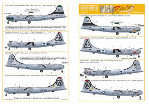 キッツワールド KW144014 1/144 デカールシート B-29 スーパーフォートレス