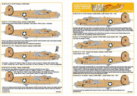 キッツワールド KW144031 1/144 デカールシート B-24D リベレーター