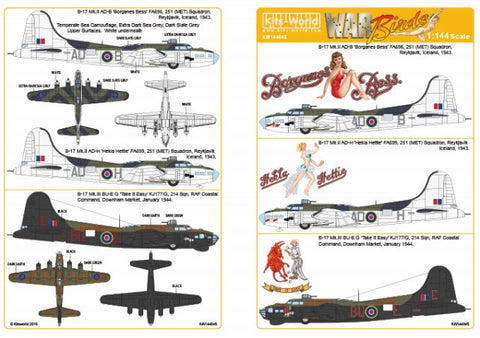 キッツワールド KW144045 1/144 ボーイング B-17's MkIII's 214 - 251 スコードロン