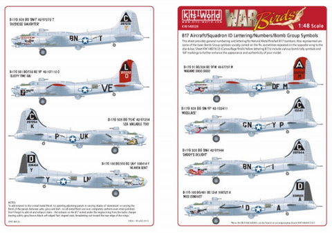 キッツワールド KW148026 1/48 ボーイング B-17 F/G フライングフォートレス