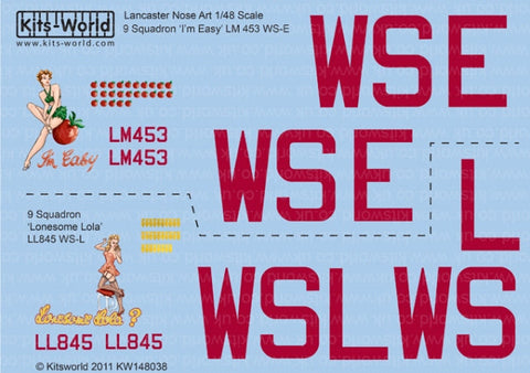 キッツワールド KW148038 1/48 ランカスター ボンバー- 1/48スケール デカールシート