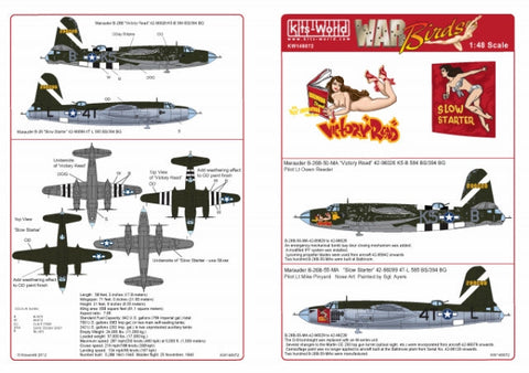 キッツワールド KW148072 1/48スケール デカールシート B-26 マローダー