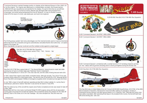 キッツワールド KW148074 1/48スケール デカールシート B-29 スーパーフォートレス