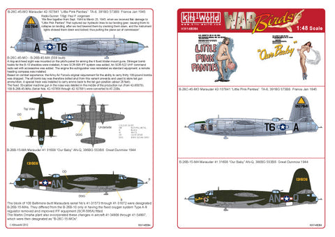 キッツワールド KW148084 1/48スケール デカールシート B-26C マローダー