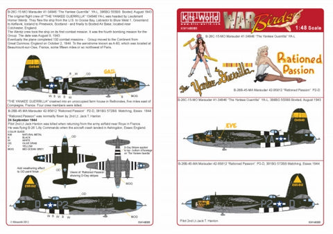 キッツワールド KW148085 1/48スケール デカールシート B-26C マローダー