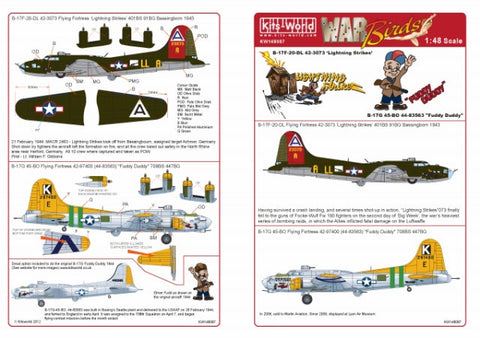 キッツワールド KW148087 1/48 ボーイング B-17F/G フライングフォートレス