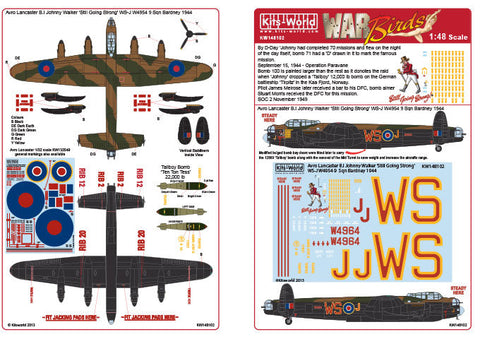 キッツワールド KW148102 1/48 デカールシート アブロランカスター B.I