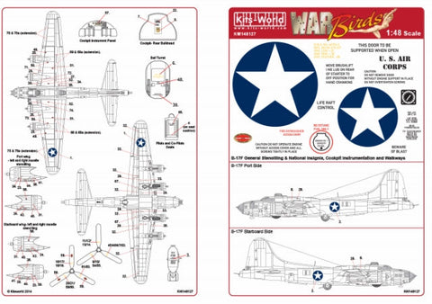 キッツワールド KW148127 1/48 ボーイング B-17 F フライングフォートレス