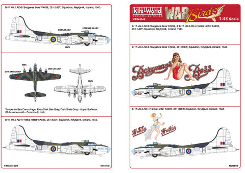 キッツワールド KW148145 1/48 ボーイング B-17 Mk.III フライングフォートレス