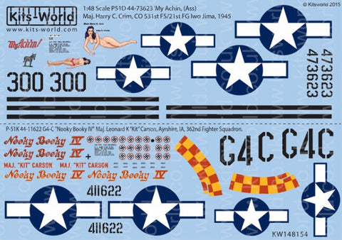 キッツワールド KW148154 1/48 北アメリカ マスタング P-51D - P-51K