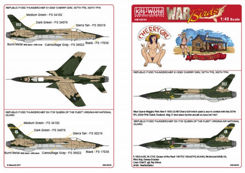 キッツワールド KW148161 1/48 F-105D サンダーチーフ 'チェリーガール' - 'Queen of the Fleet'