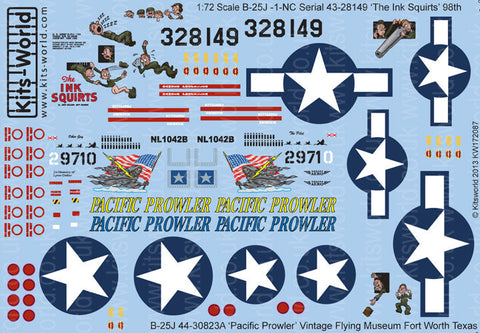 キッツワールド KW172087 1/72スケール B-25 ミッチェル