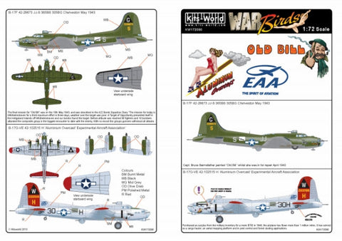 キッツワールド KW172090 1/72スケール B-17 フライングフォートレス