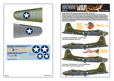 キッツワールド KW172176 1/72 ボーイング フライングフォートレス B -17E of the Pacific
