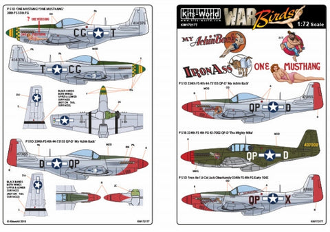 キッツワールド KW172177 1/72 P-51B-P-51D 北アメリカ マスタング