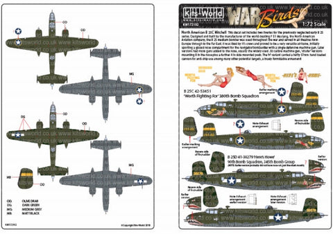 キッツワールド KW172192 1/72 B-25C-D 北アメリカ B-25 ミッチェル
