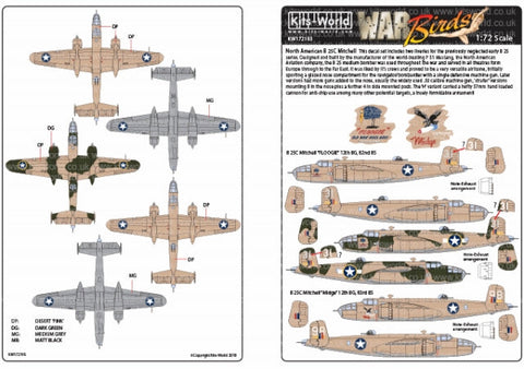 キッツワールド KW172193 1/72 B-25C 北アメリカ B-25 ミッチェル