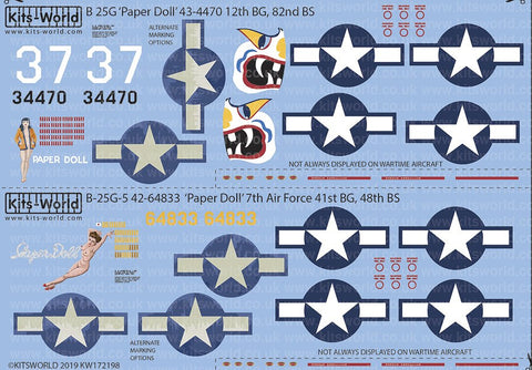 キッツワールド KW172198 1/72 北アメリカ B-25G/H ミッチェル