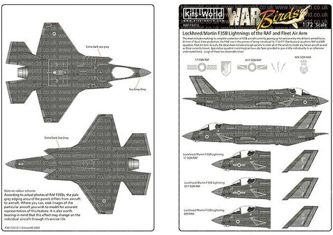 キッツワールド KW172212 1/72 ロッキード/マーティン F35B ライトニング of the RAF and Fleet A