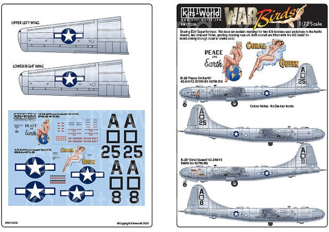 キッツワールド KW172226 1/72 ボーイング B-29 スーパーフォートレス