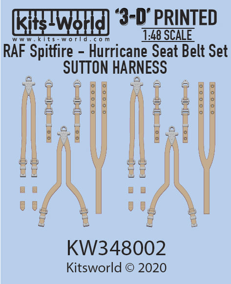 キッツワールド KW348002 1/48 RAF Fighter シートベルト サットン ハーネス