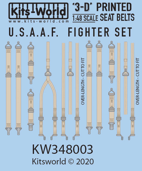 キッツワールド KW348003 1/48 アメリカ陸軍航空軍 Fighter シートベルト