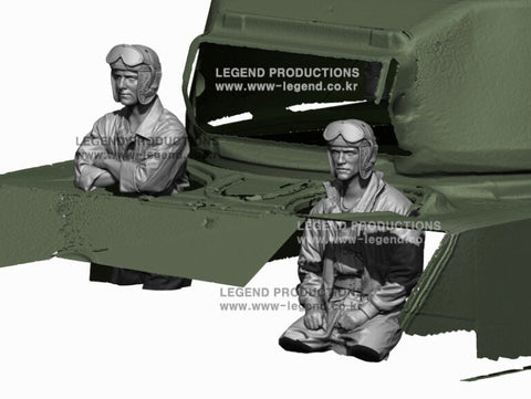レジェンド LA7226 1/72  WWII アメリカ陸軍 戦車操縦士&副操縦士兼機銃手 (2体)