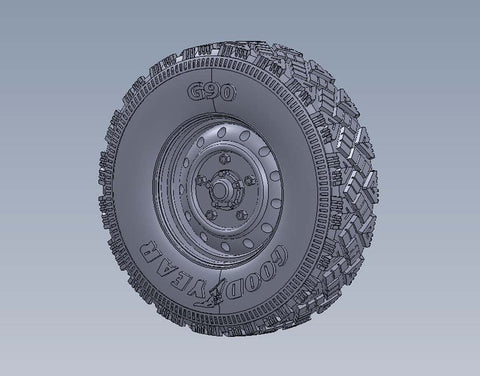 レジェンド LF1228 1/35 ウルフ W.M.I.K ホイール セット (アグレッシブ パターン)