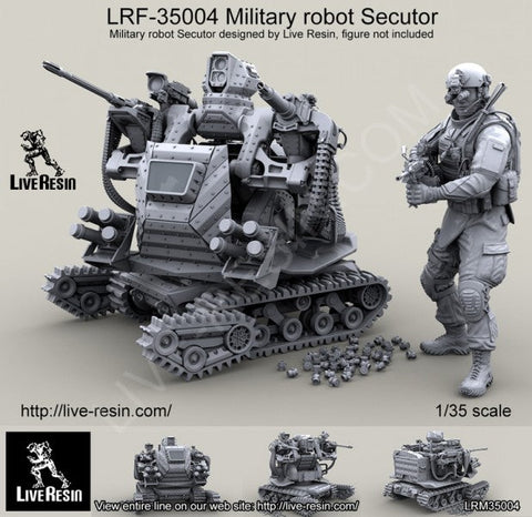ライブレジン LRM35004 1/35 Military robot Secutor II Military robot, designed by Live Resin, more than 100 parts in set