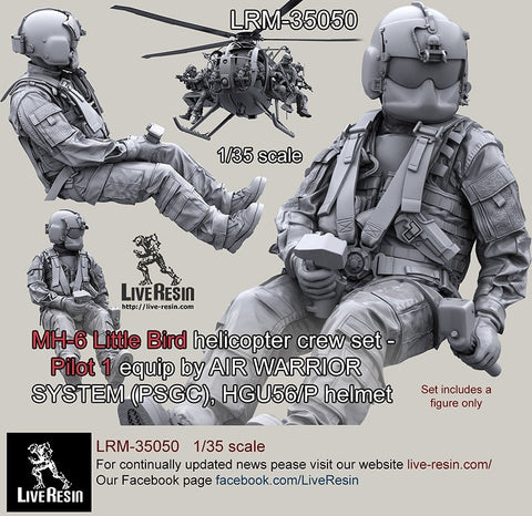 ライブレジン LRM-35050 1/35 現用アメリカ陸軍 MH-6 リトルバードパイロット 1 左席