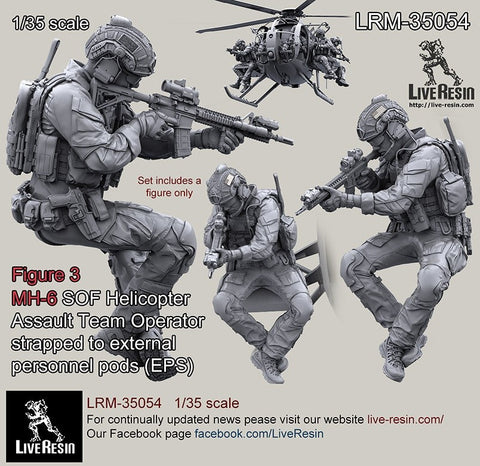 ライブレジン LRM-35054 1/35 現用アメリカ陸軍 MH-6 リトルバード 特殊作戦部隊 3