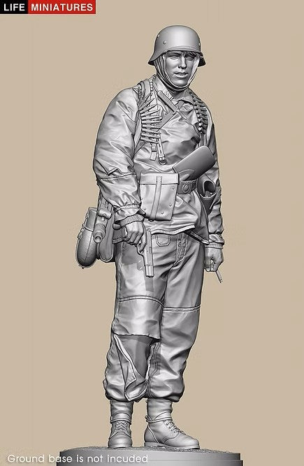 ライフミニチュア LM-35006 1/35 WWII ポトー迎撃戦 ハンセン戦闘団のMG42機銃手 バルジの戦い1944年