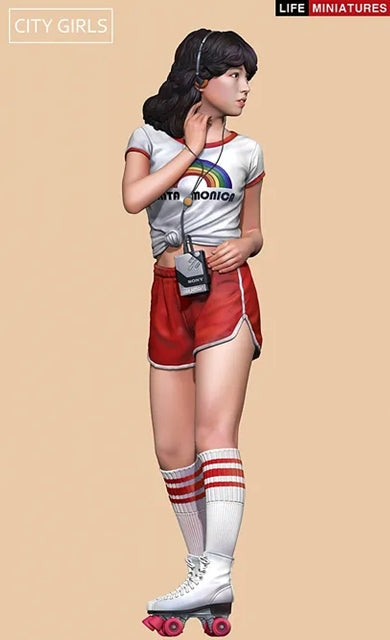 ライフミニチュア LM-CG002 1/24 シティガールズ アリカ  1980年代 ローラースケートの少女