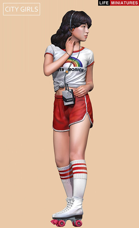 ライフミニチュア LM-CG12002 1/12 シティガールズ アリカ ローラースケートの少女 1980年代