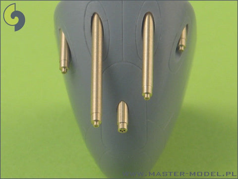 マスター AM-48-023 1/48 P-38 ライトニングの後期武装（ブローニング .50 キャリバーの放熱バレルジャケット付銃身と20mmキャノン砲の銃口）