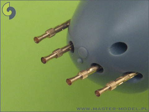 マスター AM-48-026 1/48 イギリス空軍 MK2ブローニング .303キャリバー(7.7mm) フラッシュハイダー付（4本入り）