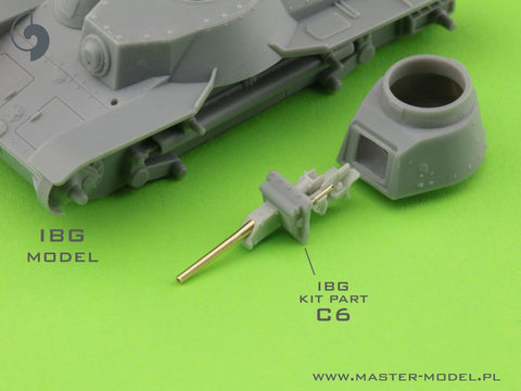マスター GM-72-015 1/72 日本陸軍 九五式軽戦車 ハ号 - 37mm Type 94 金属砲身 レジン製マウント付き(IBG用)