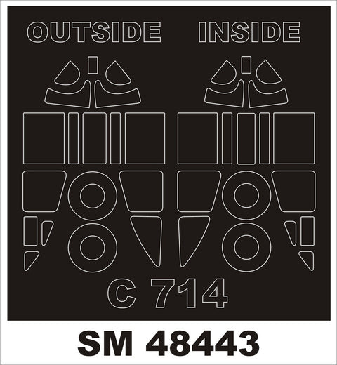 モンテックス SM48443 1/48 C-714(RSモデル用) ミニマスク