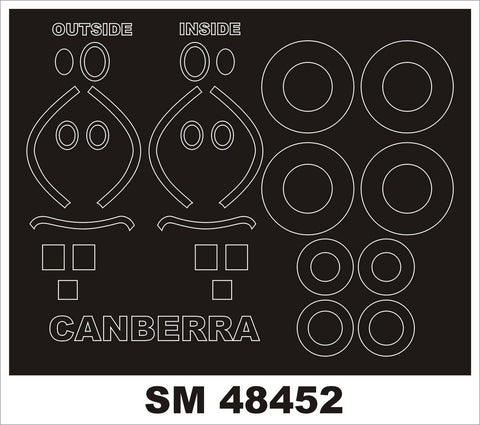 モンテックス SM48452 1/48 キャンベラ(エアフィックス用) ミニマスク