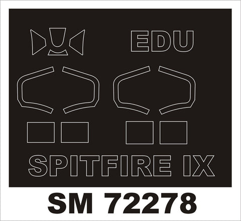 モンテックス SM72278 1/72 スピットファイア IX(エデュアルド用) ミニマスク