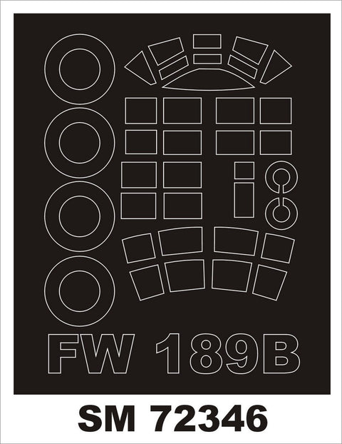 モンテックス SM72346 1/72 Fw 189B(スペシャルホビー用) ミニマスク