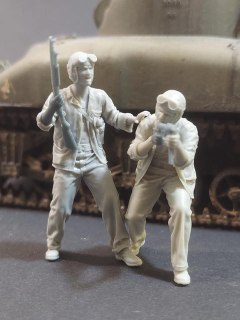 パンツァーアート FI35-207 1/35 WWIIアメリカ 海兵隊戦車兵 近接戦闘 2体セット