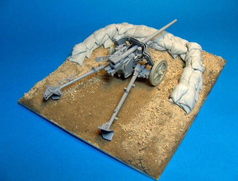 パンツァーアート RE35-183 1/35  北アフリカ対戦車砲陣地 ディオラマベース