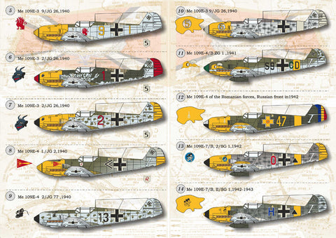 プリントスケール 144-014 1/144 メッサーシュミット Me-109 E