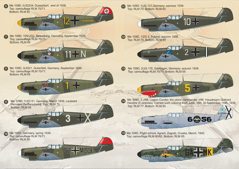 プリントスケール 144-015 1/144 メッサーシュミット BF-109 D