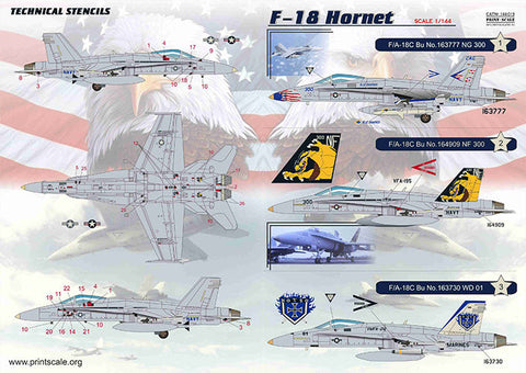 プリントスケール 144-019 1/144 F-18 ホーネット