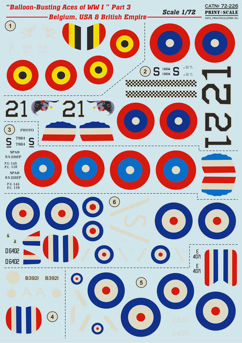 プリントスケール 72-226 1/72 バルーン バスティング エース WWI フランス Part 3