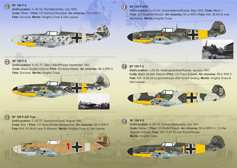 プリントスケール 72-254 1/72 メッサーシュミット BF-109F エース