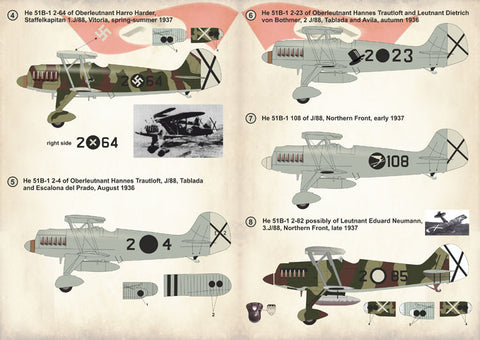 プリントスケール 72-258 1/72 コンドル軍団のエース He-51 Part 1